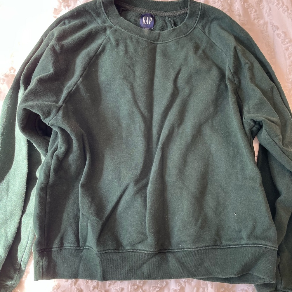 GAP Green Crewneck Sweater Classic Cotton Blend